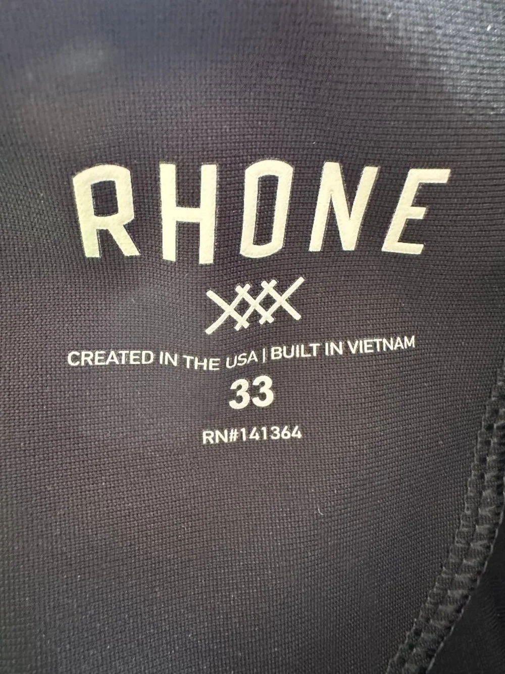 Rhone Commuter Pants Men's Black Performance Stretch Size 33